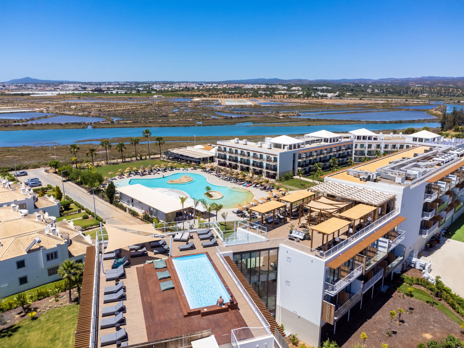 Aerial view cabanas